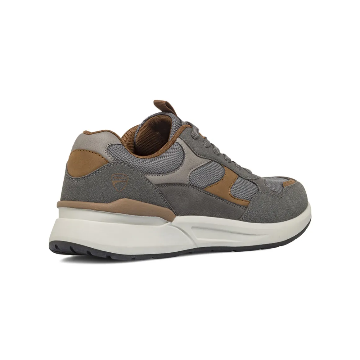 Sneakers grigie da Uomo con dettagli marroni in contrasto Ducati