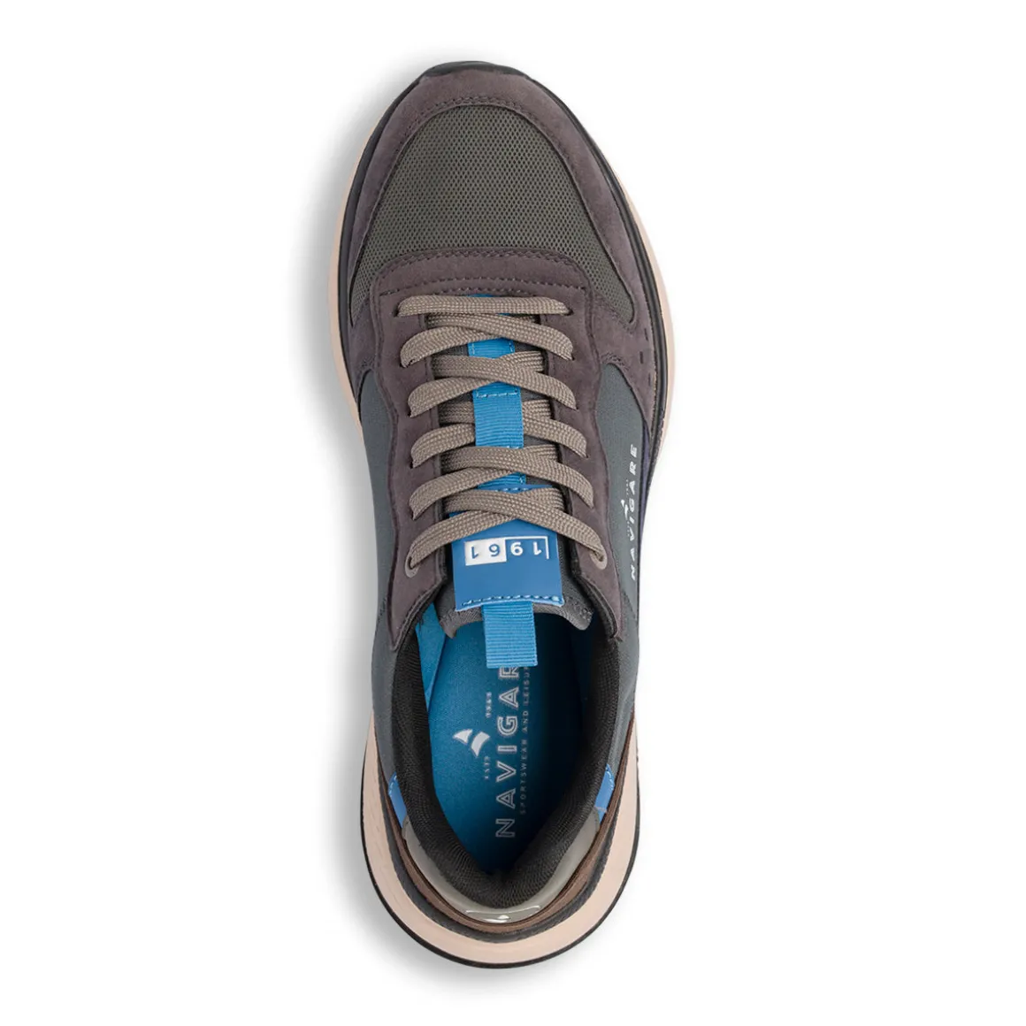 Sneakers grigie da Uomo con inserti Marroni Navigare