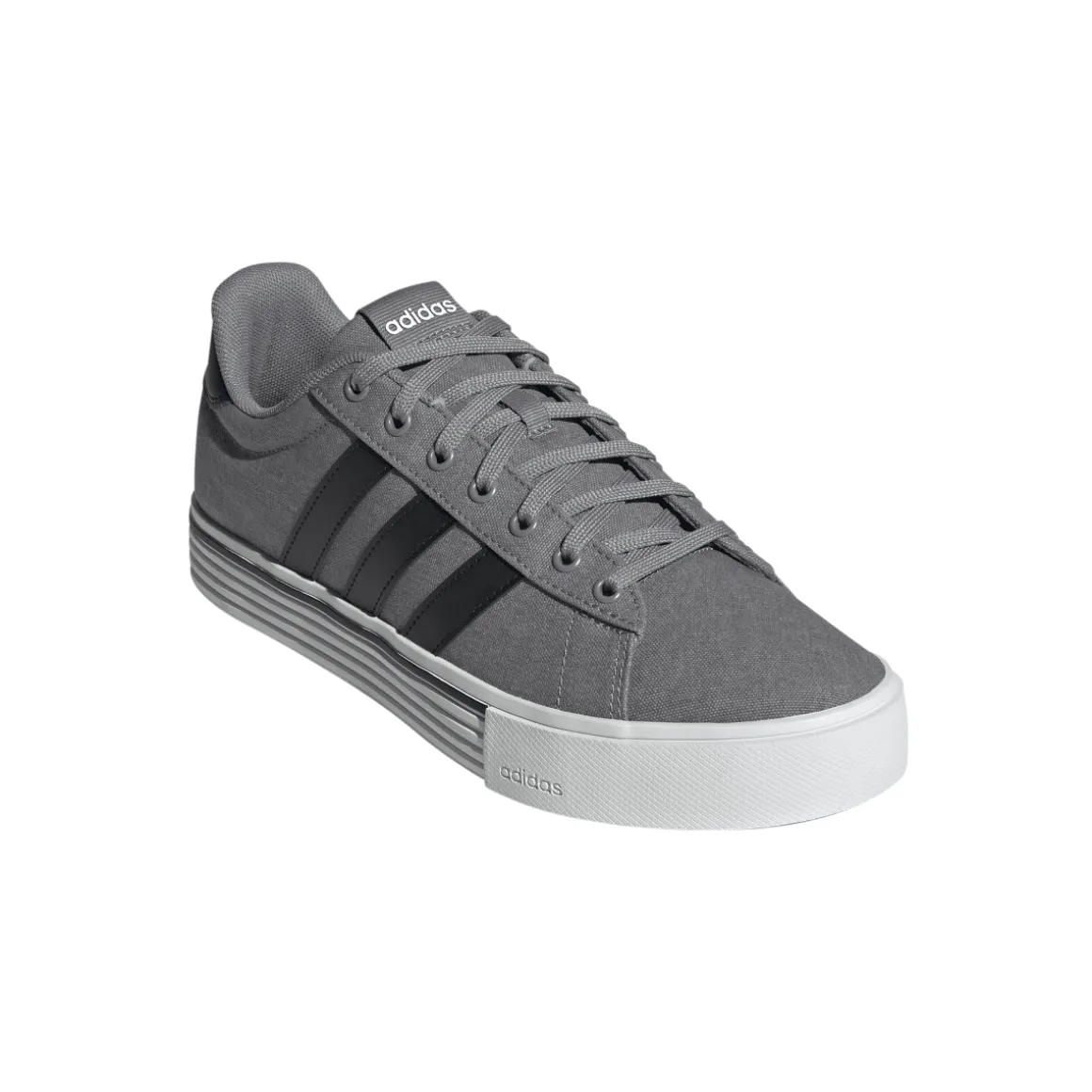 Sneakers grigie da Uomo in tela con tre strisce DAILY 4.0 adidas
