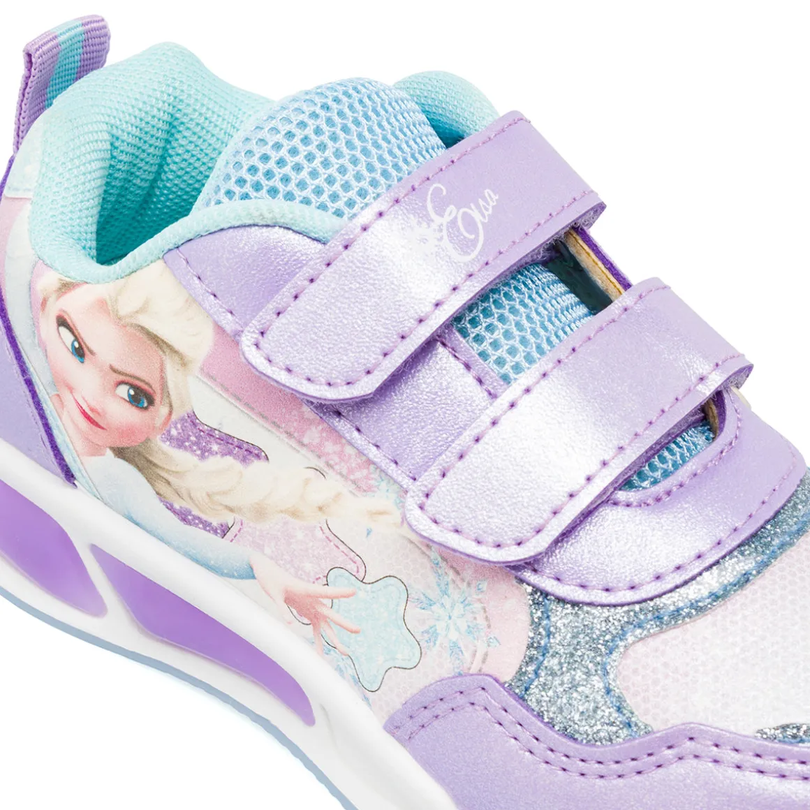 Sneakers lilla da Bambina con luci e strappo di Elsa Frozen