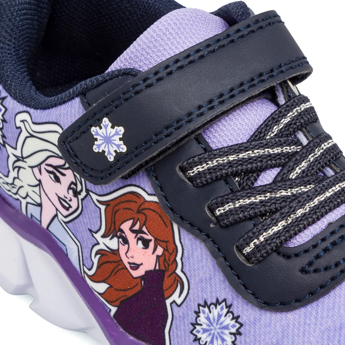 Sneakers Lilla da Bambina Frozen con stampa e Luci nella Suola