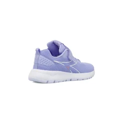 Sneakers lilla da Bambina con strappo e logo Diadora