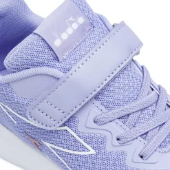 Sneakers lilla da Bambina con strappo e logo Diadora