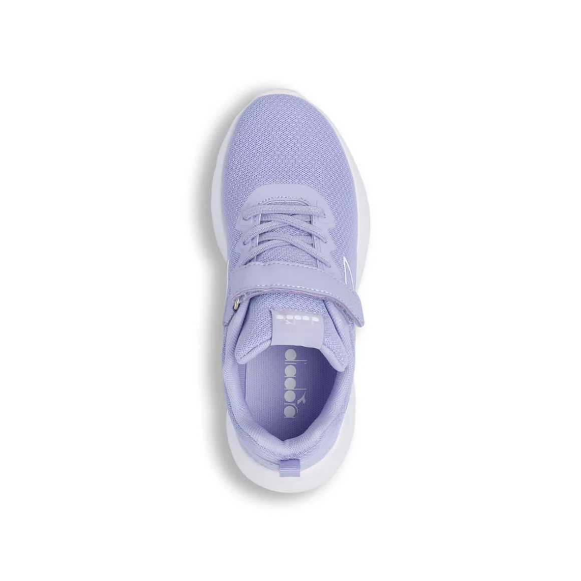 Sneakers lilla da Bambina con strappo e logo Diadora