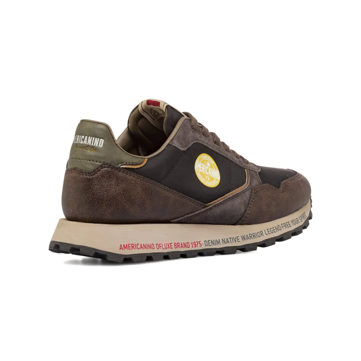 Sneakers marrone da Uomo effetto vintage Americanino
