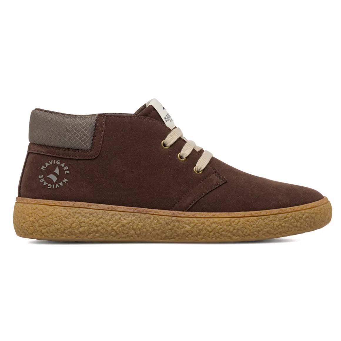 Sneakers Marroni da Uomo in suede con logo laterale Navigare