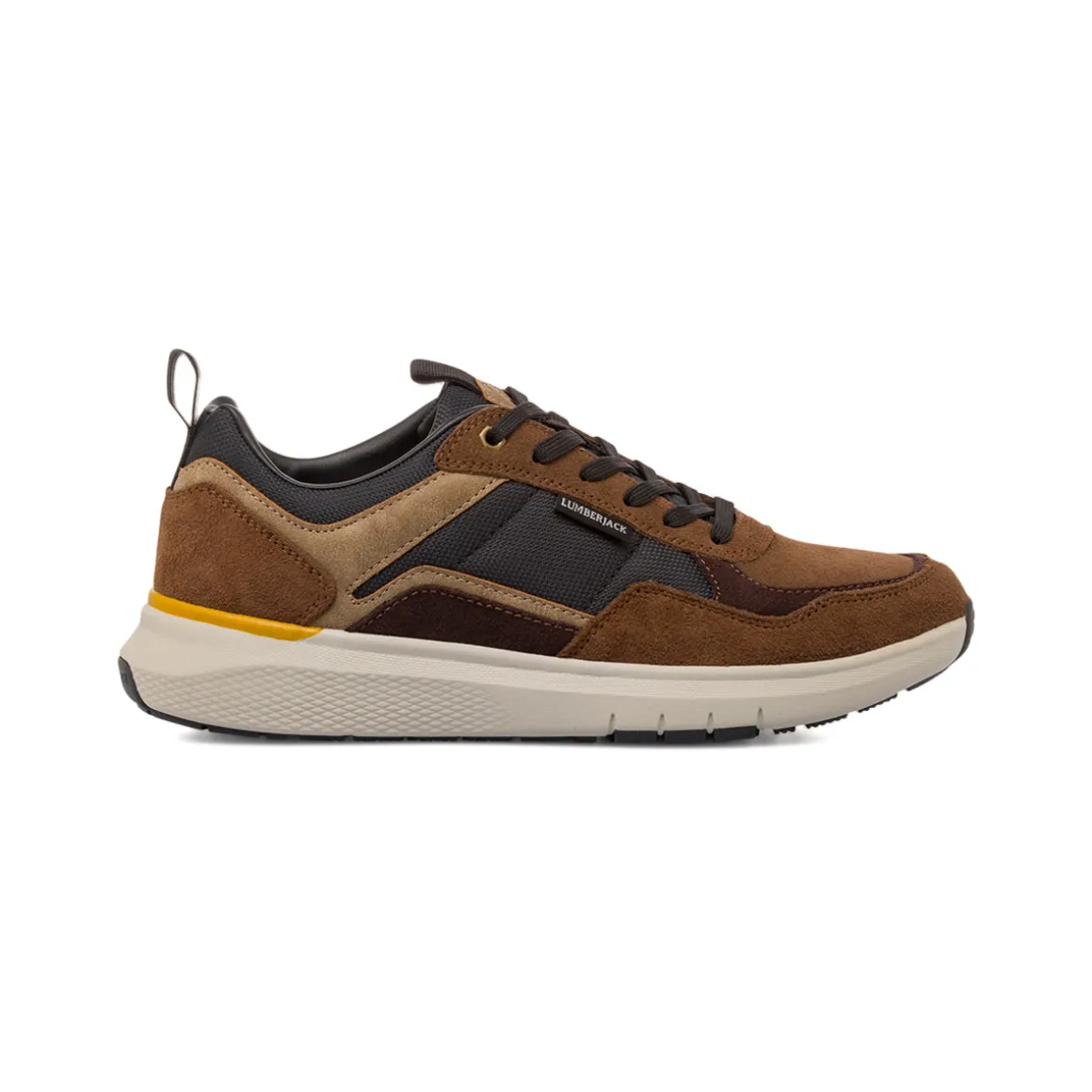Sneakers marroni da Uomo con inserti in contrasto Lumberjack