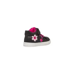 Sneakers nere da bambina primi passi con dettagli fiori rosa e glitter Le Scarpe di Alice
