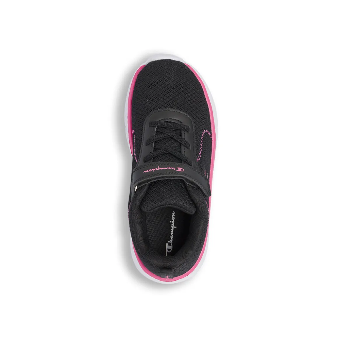 Sneakers nere da bambina con strappo e dettagli rosa Champion