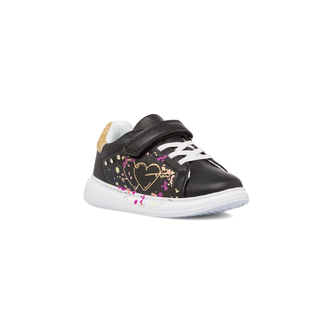 Sneakers nere da bambina con dettagli glitter e stampa Le scarpe di Alice