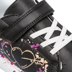 Sneakers nere da bambina con dettagli glitter e stampa Le scarpe di Alice