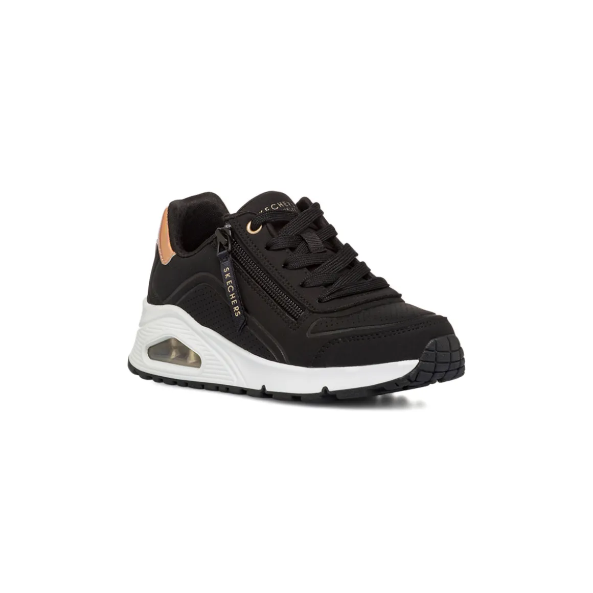 Sneakers nere da Bambina con zip e soletta memory comfort Skechers Uno