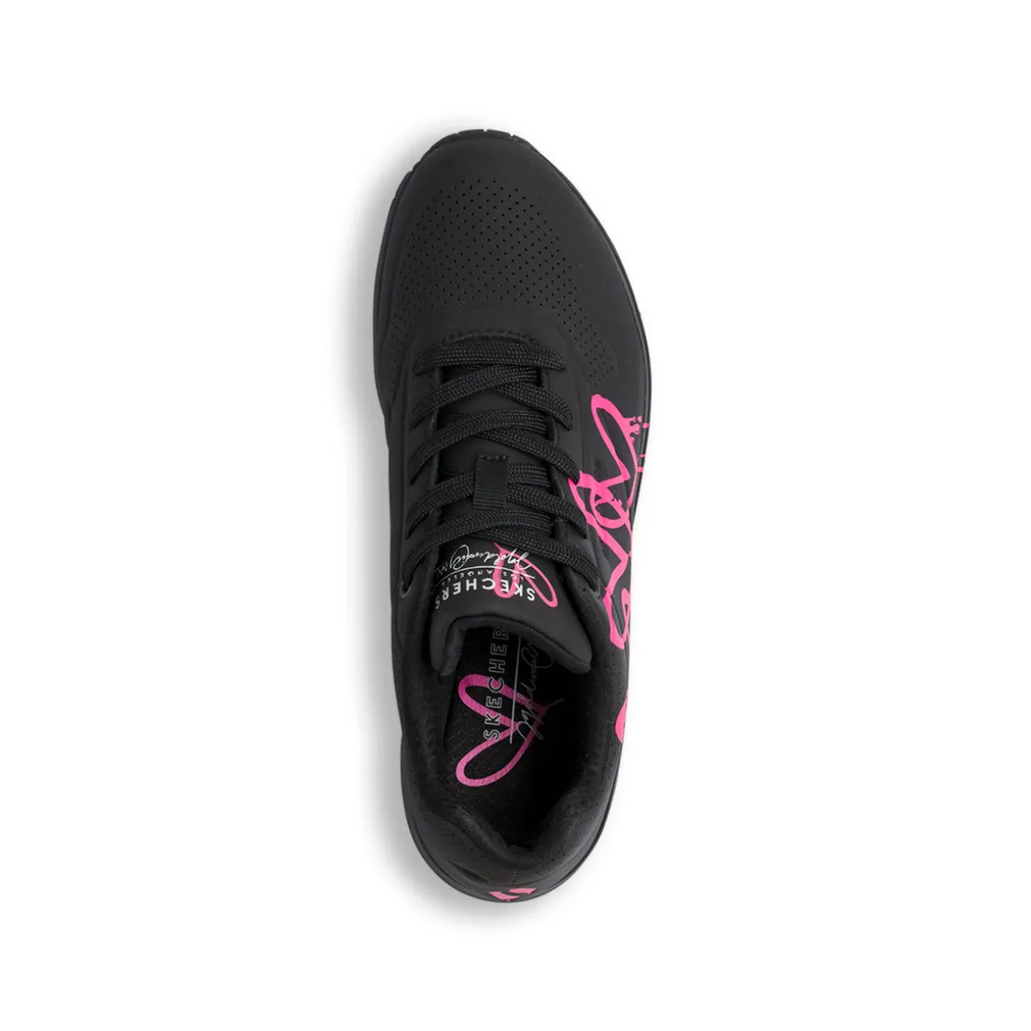 Sneakers nere da Donna con stampa cuori e soletta memory foam Skechers Uno