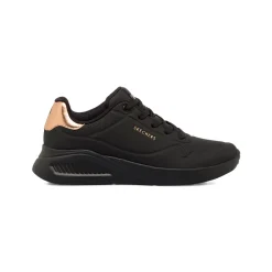 Sneakers nere da Donna con dettagli oro rosa Skechers UNO LITE