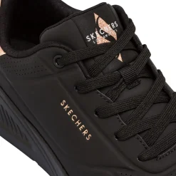 Sneakers nere da Donna con dettagli oro rosa Skechers UNO LITE