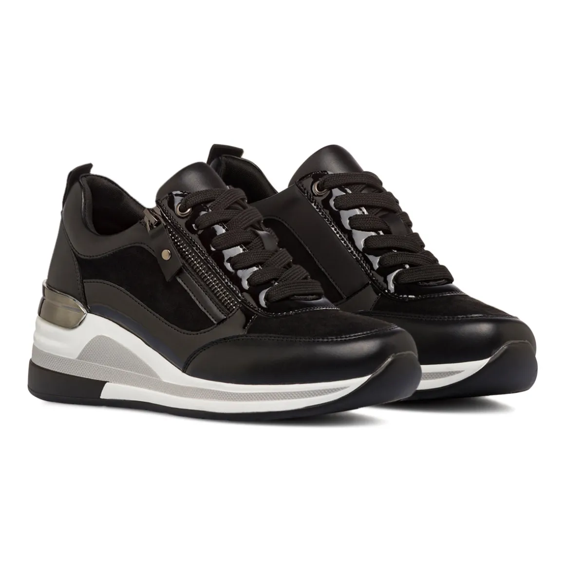 Sneakers nere da Donna con zip e zeppa Lora Ferres