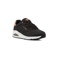 Sneakers nere da Donna con dettagli oro rosa Skechers UNO