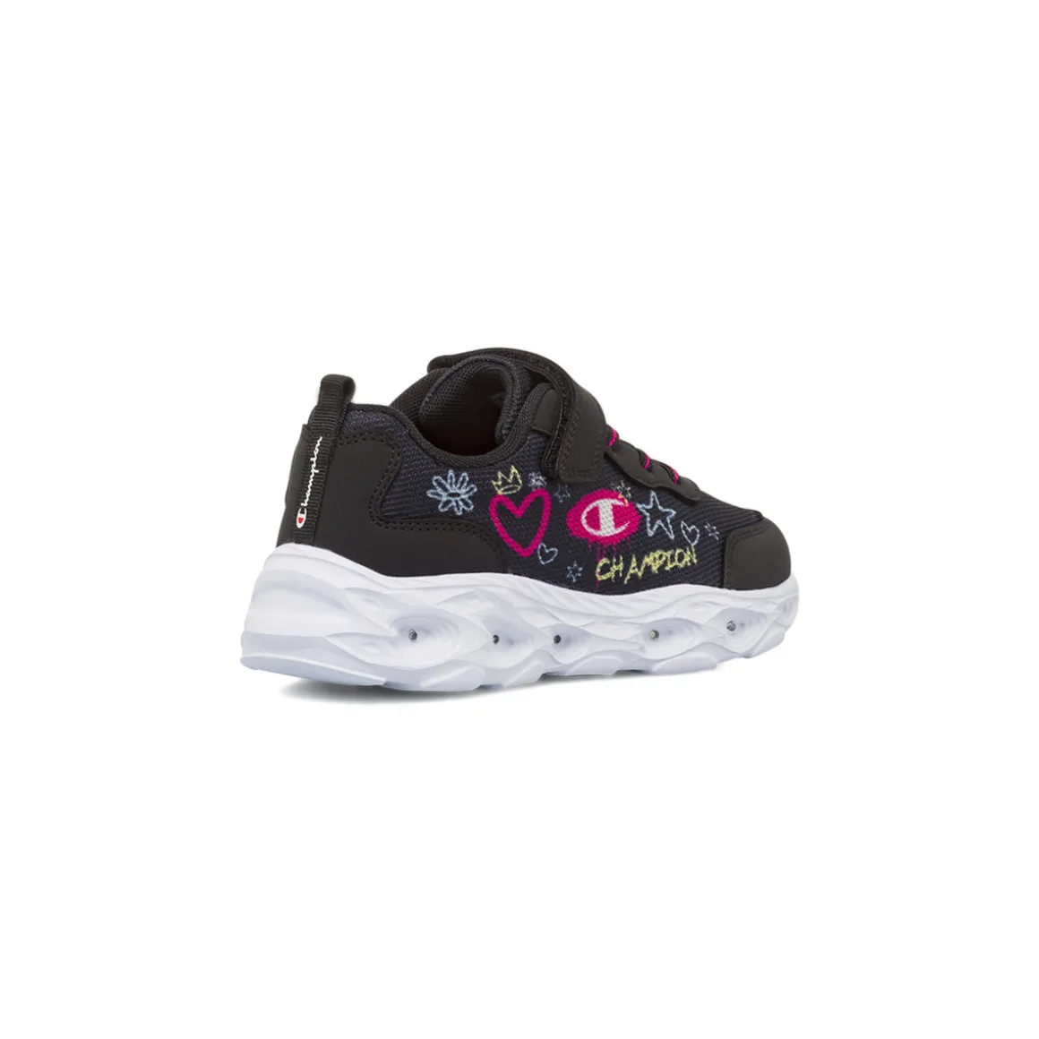 Sneakers nere da Ragazza Champion con luci e strappo