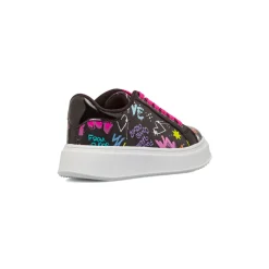 Sneakers nere da Ragazza con stampa graffiti e lacci rosa Dieci Baci