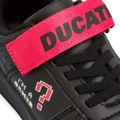 Sneakers nere da ragazzo con stampe Ducati Bargellino