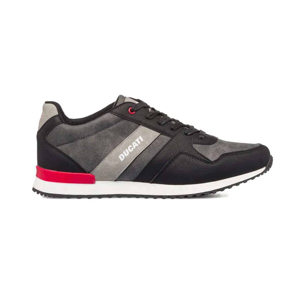 Sneakers nere da uomo con logo laterale Ducati