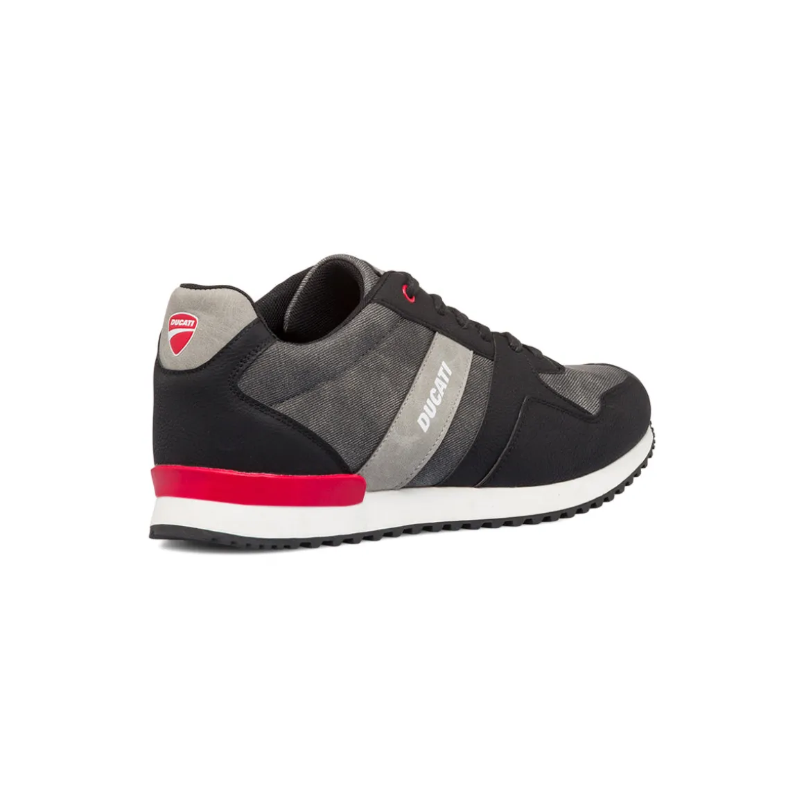 Sneakers nere da uomo con logo laterale Ducati