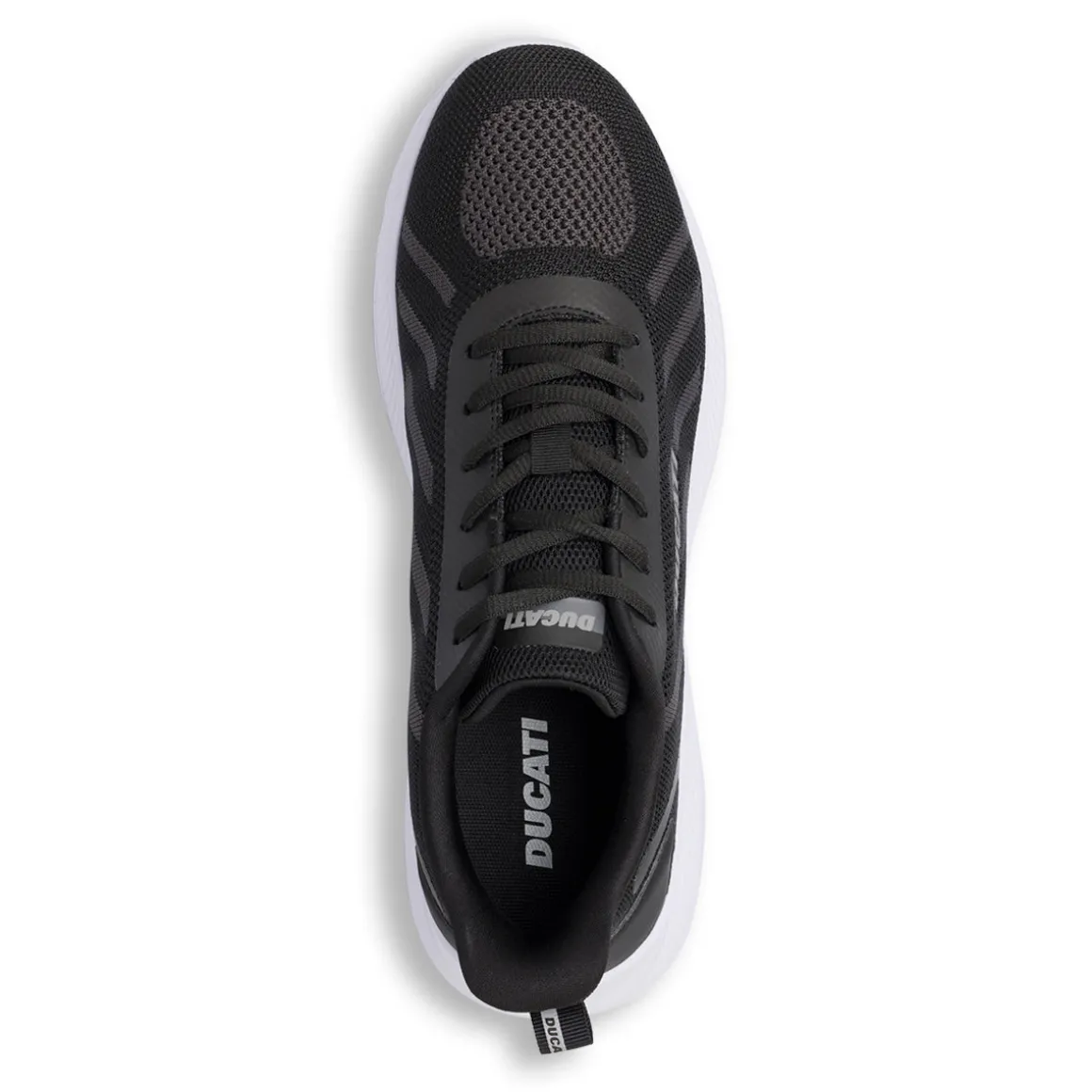 Sneakers nere e grigie da Uomo in tessuto con logo Ducati