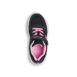 Sneakers nere e rosa da bambina con chisura a strappo Champion