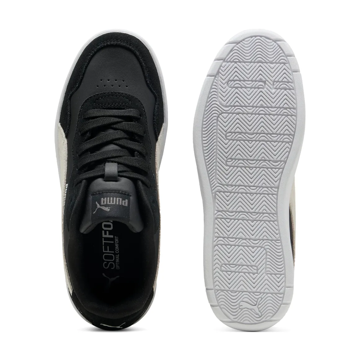 Sneakers nere platform da donna con dettagli effetto scamosciato Puma Court Lally Skye