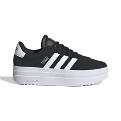 Sneakers platform casual nere e bianche da ragazzo adidas VL Court Bold