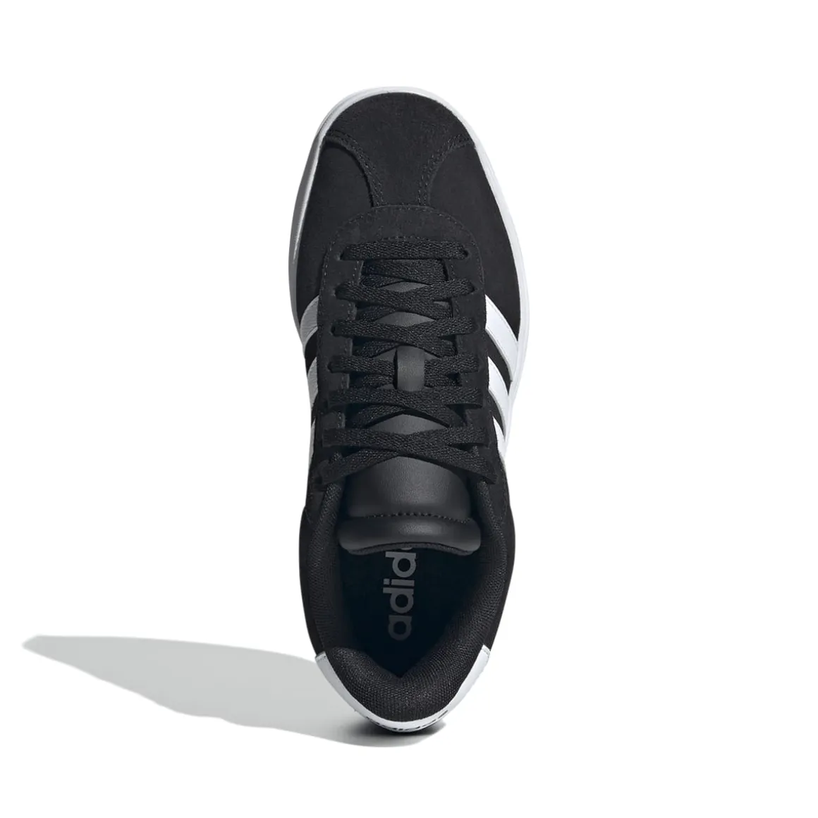 Sneakers platform casual nere e bianche da ragazzo adidas VL Court Bold