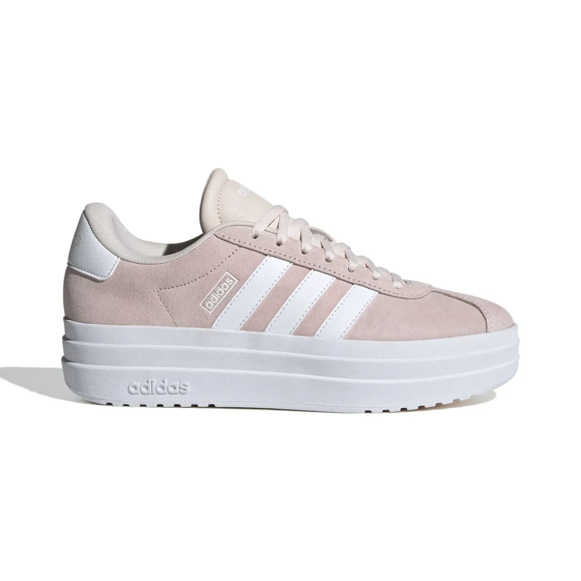 Sneakers platform rosa da donna in pelle adidas VL Court Bold