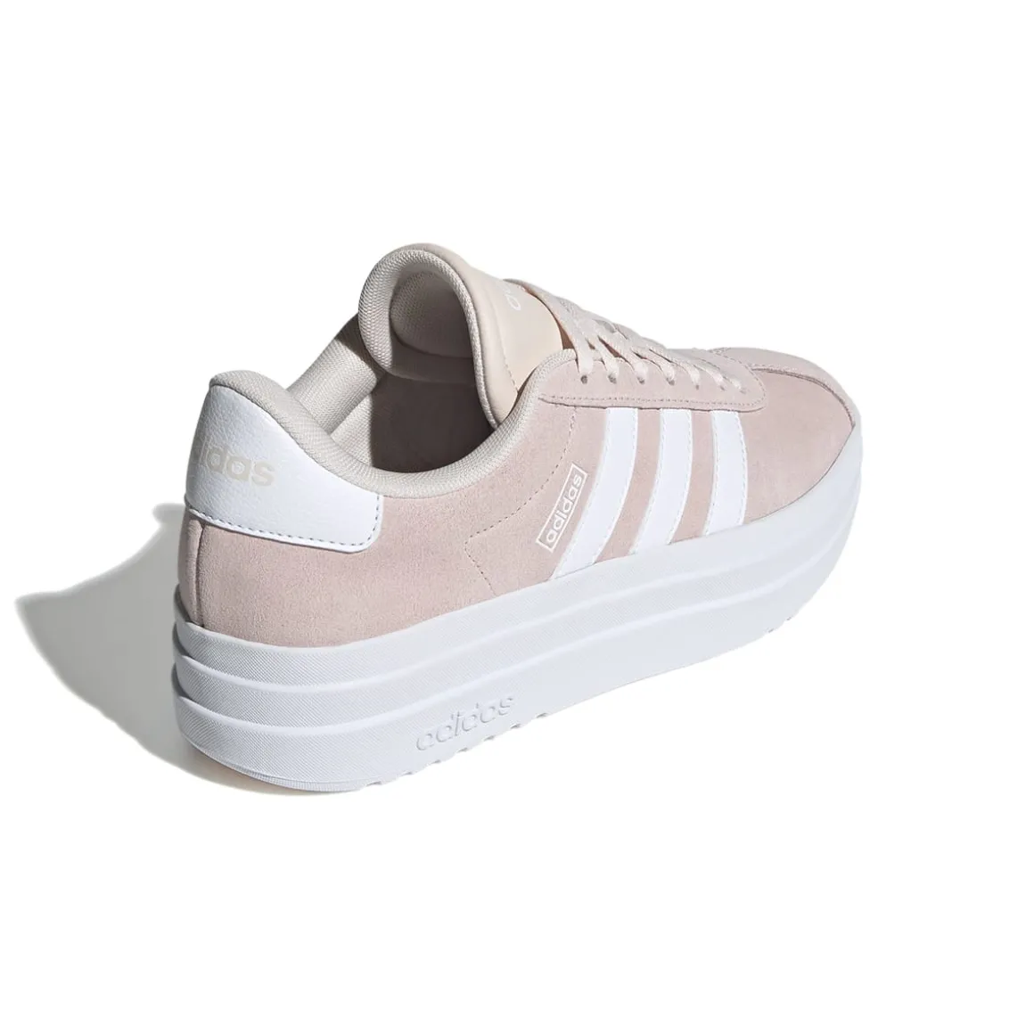 Sneakers platform rosa da donna in pelle adidas VL Court Bold
