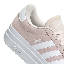 Sneakers platform rosa da donna in pelle adidas VL Court Bold