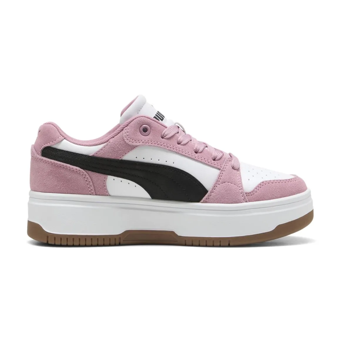 Sneakers platform rosa e bianche da Donna Puma Rebound Femme Low