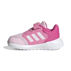 Sneakers primi passi bambina rosa e fucsia con logo adidas Tensaur Run 3.0