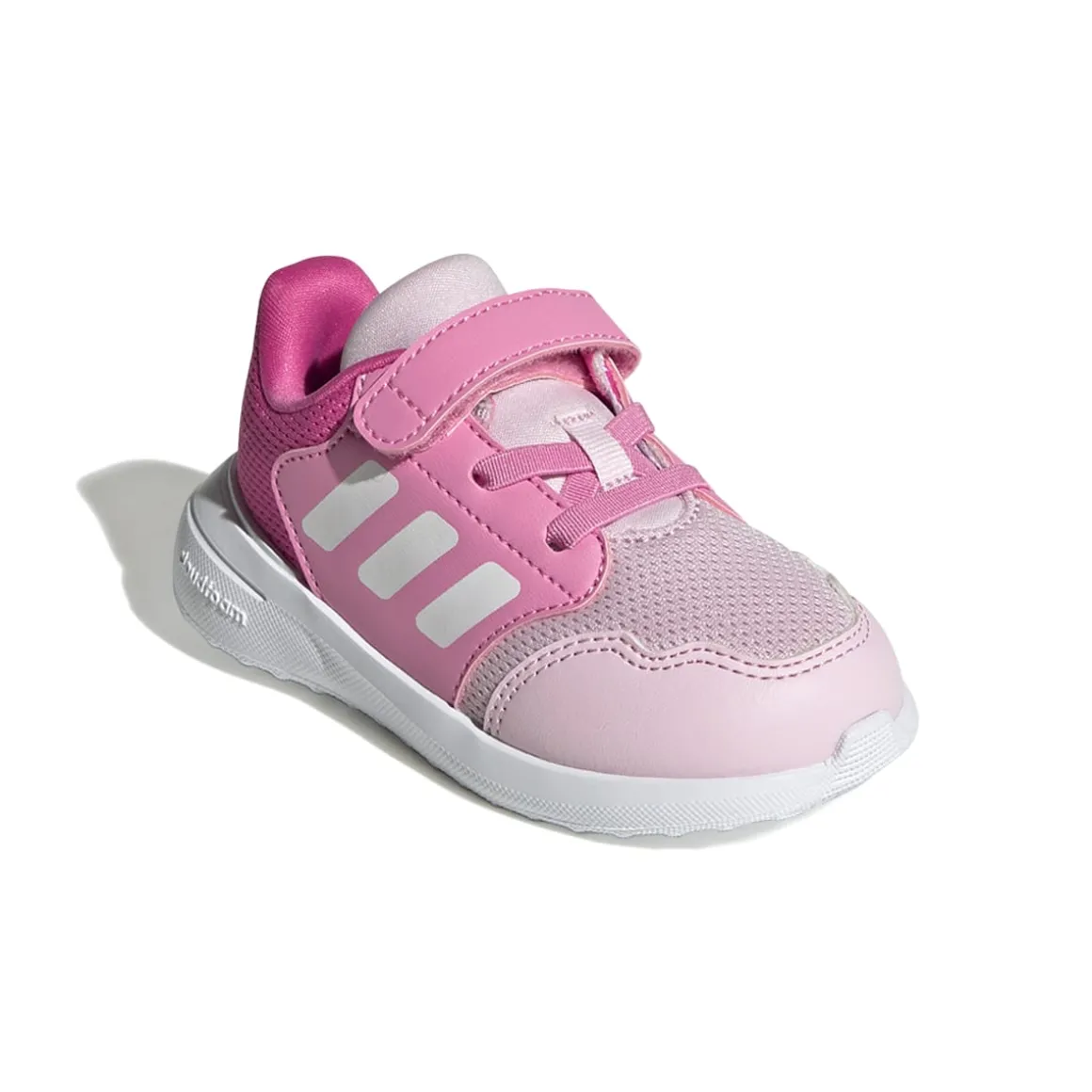 Sneakers primi passi bambina rosa e fucsia con logo adidas Tensaur Run 3.0