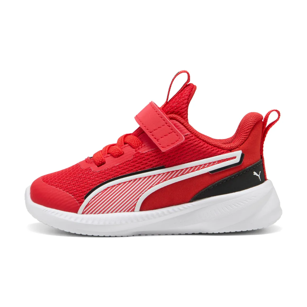 Sneakers primi passi bambina e bambino Puma Flyer 3 in tessuto mesh rosso
