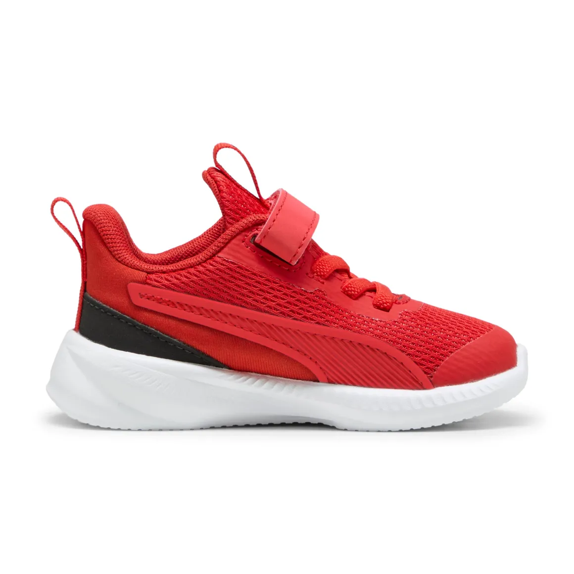 Sneakers primi passi bambina e bambino Puma Flyer 3 in tessuto mesh rosso