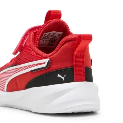 Sneakers primi passi bambina e bambino Puma Flyer 3 in tessuto mesh rosso