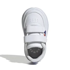Sneakers primi passi bianche da bambino con strisce blu e rosse adidas Breaknet 2.0 CF I