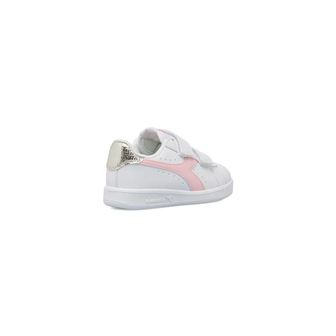 Sneakers Primi passi bianche e rosa da Bambina con strappo Diadora