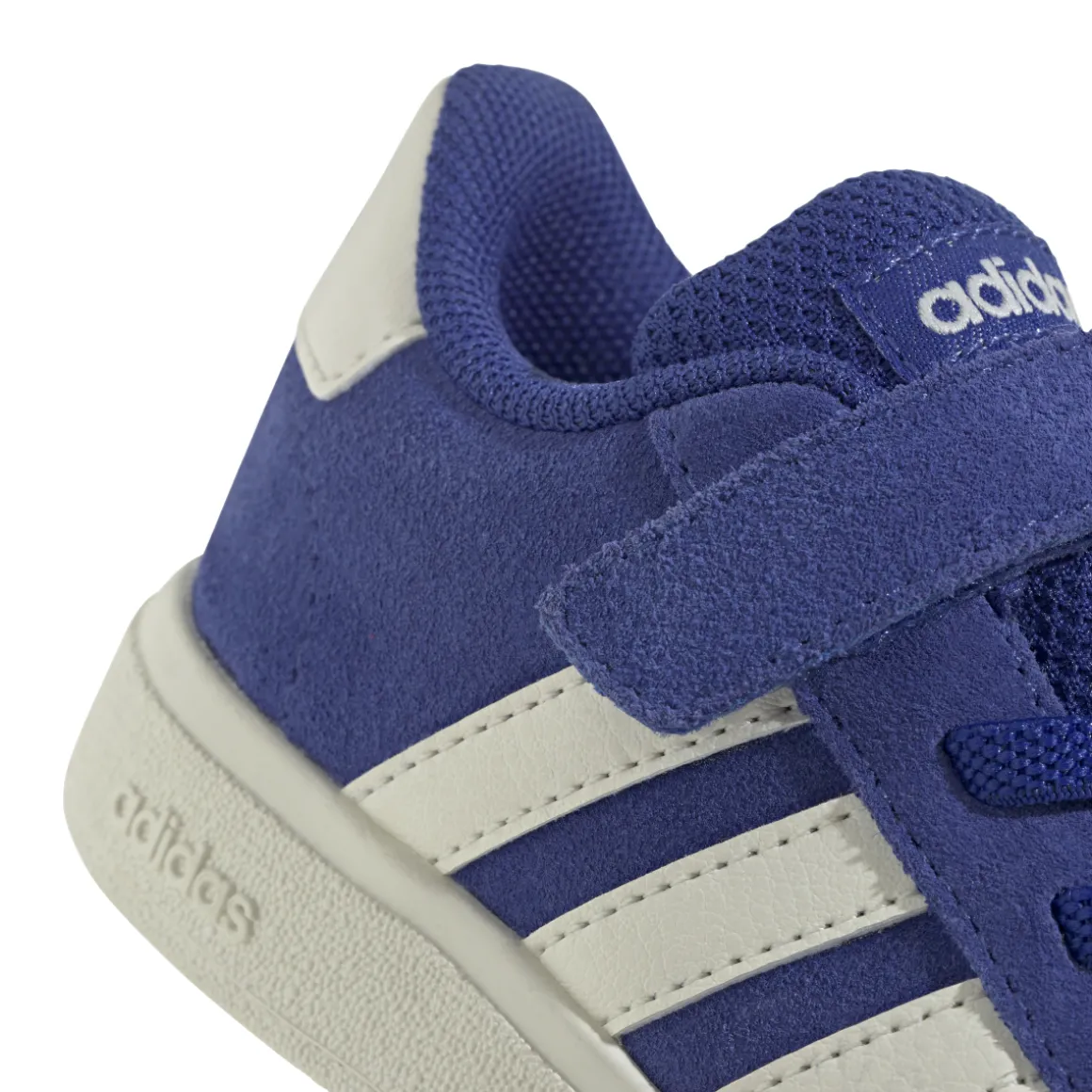 Sneakers Primi Passi blu per bambino con strappo adidas Grand Court