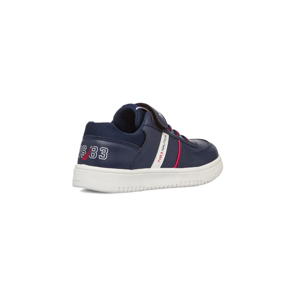 Sneakers ragazzo blu navy con dettagli rossi e bianchi e logo Nautica