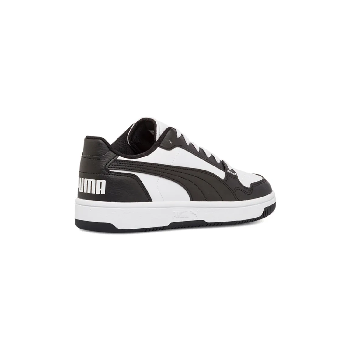 Sneakers ragazzo nere e bianche con logo Puma Reb-L
