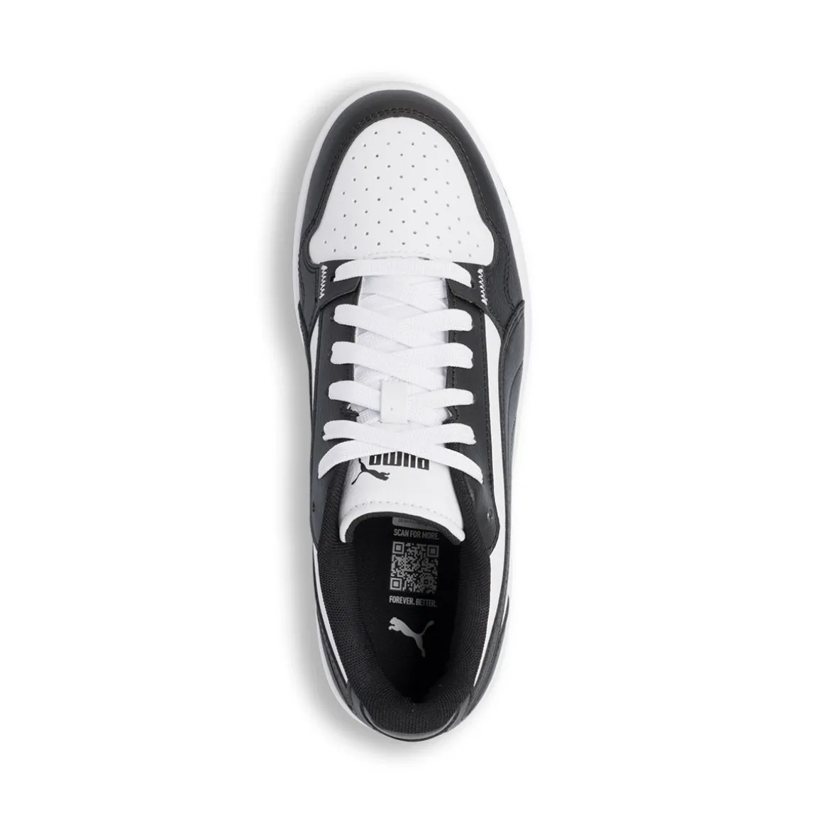 Sneakers ragazzo nere e bianche con logo Puma Reb-L