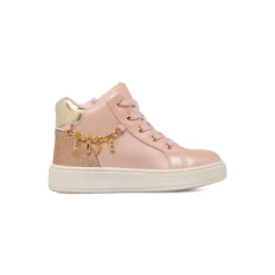 Sneakers rosa da Bambina con dettagli glitter e ciondolo LOVE Dieci Baci