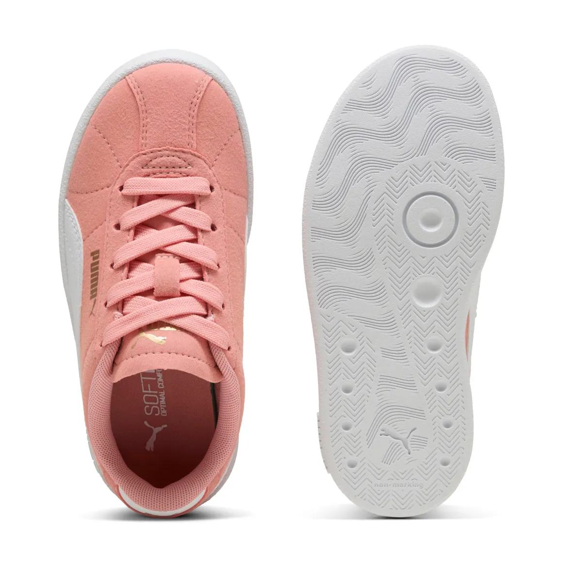 Sneakers rosa da Bambina con logo bianco laterale Puma Club II PS Pink Fruit