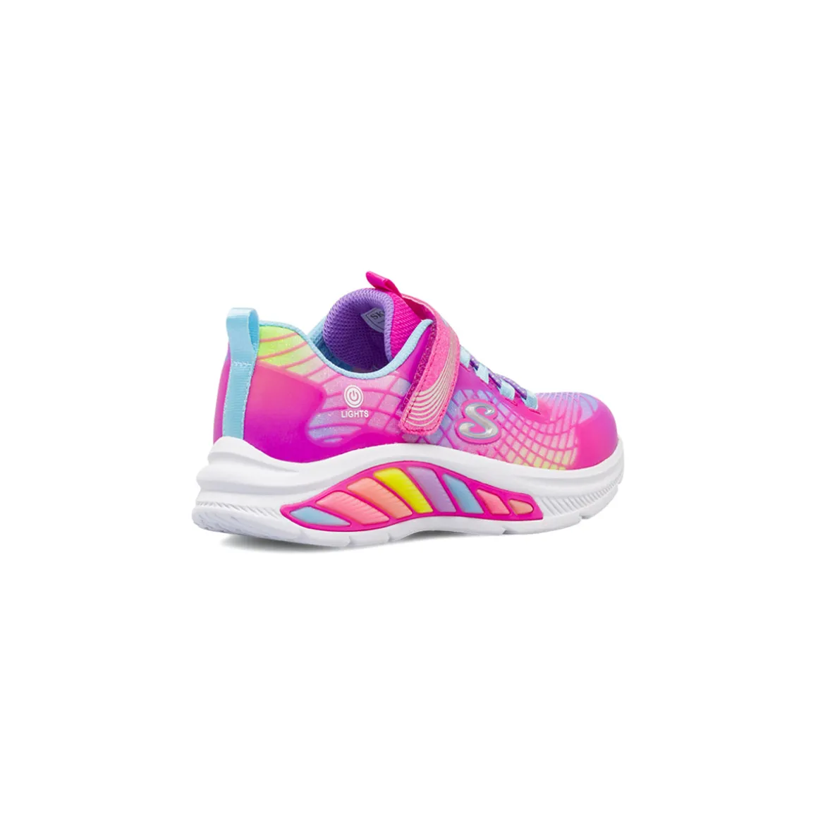 Sneakers rosa da bambina con luci Skechers S Lights Rainbow