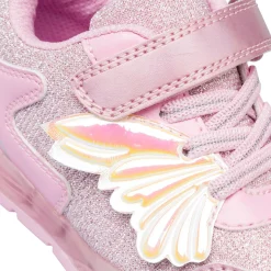 Sneakers rosa da bambina Le Scarpe di Alice con luci e dettagli iridescenti